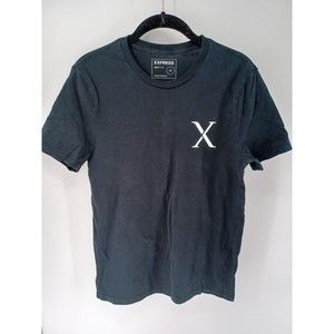 Express Shirt Mens Small Black Quality Fit Graphic Sliming Casual Party